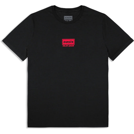 Oasis Cardiff 4th July Event T-shirt Front