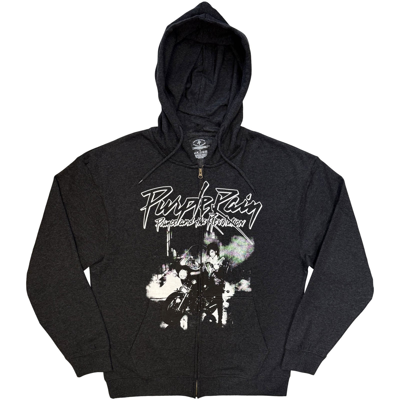 Purple Rain Mono Zippered Hooded Sweatshirt