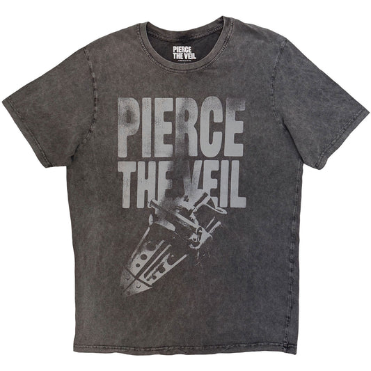 Pierce The Veil Large Text Dip Dye & Wash T-shirt Front