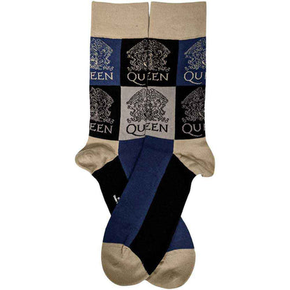 Queen Crest Blocks Socks