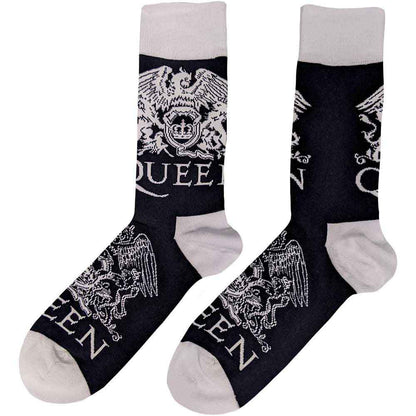 Queen White Crests Socks