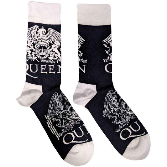 Queen Queen White Crests Socks