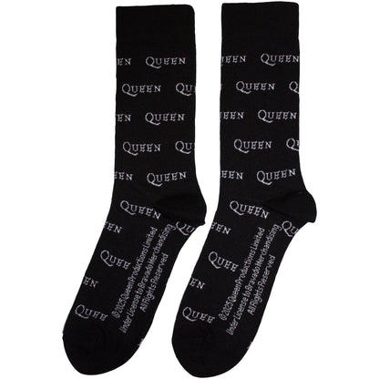 Queen Logo Repeat Mono Socks
