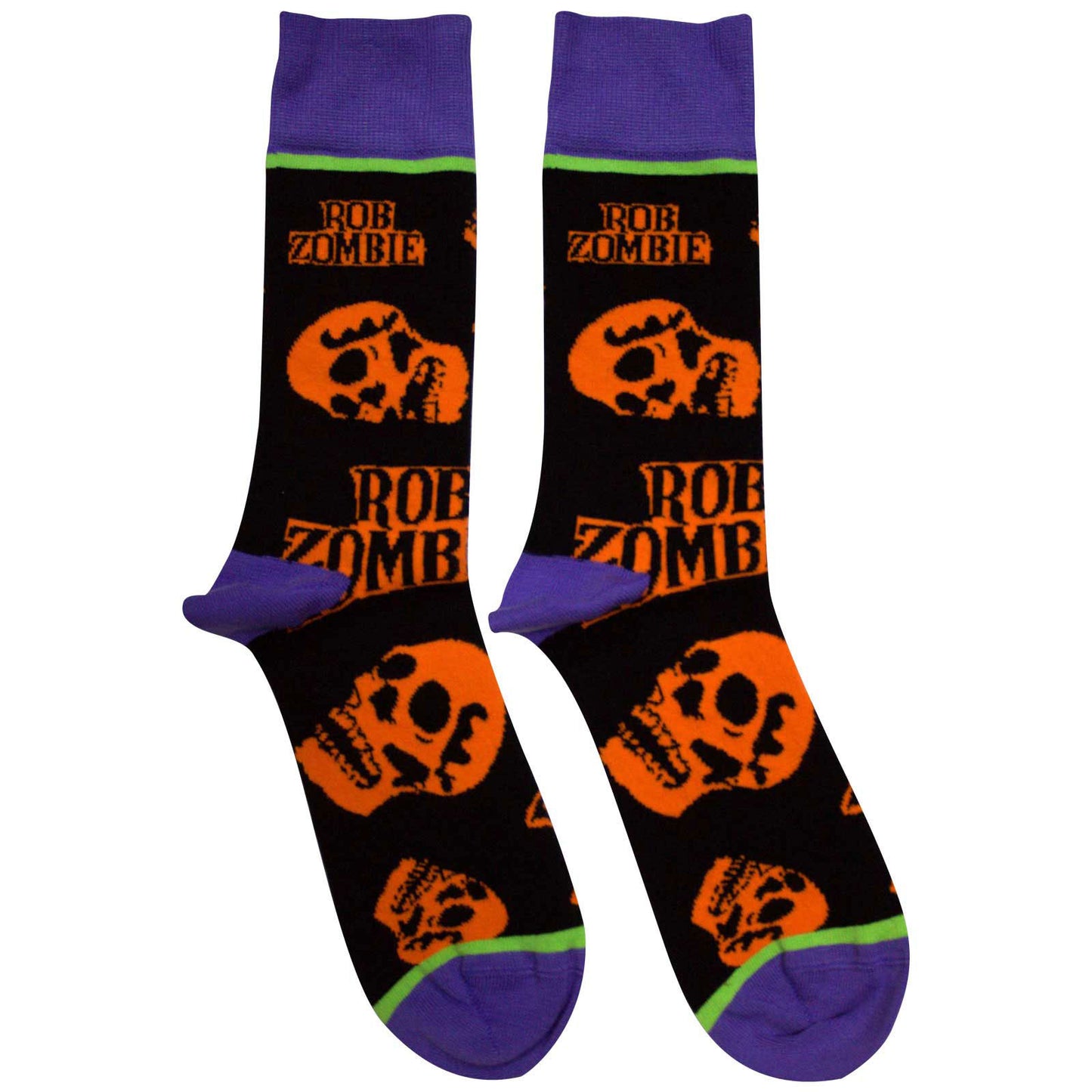 Orange Skulls Socks