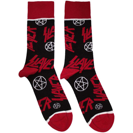 Slayer Slayer Logos And Pentagrams Socks