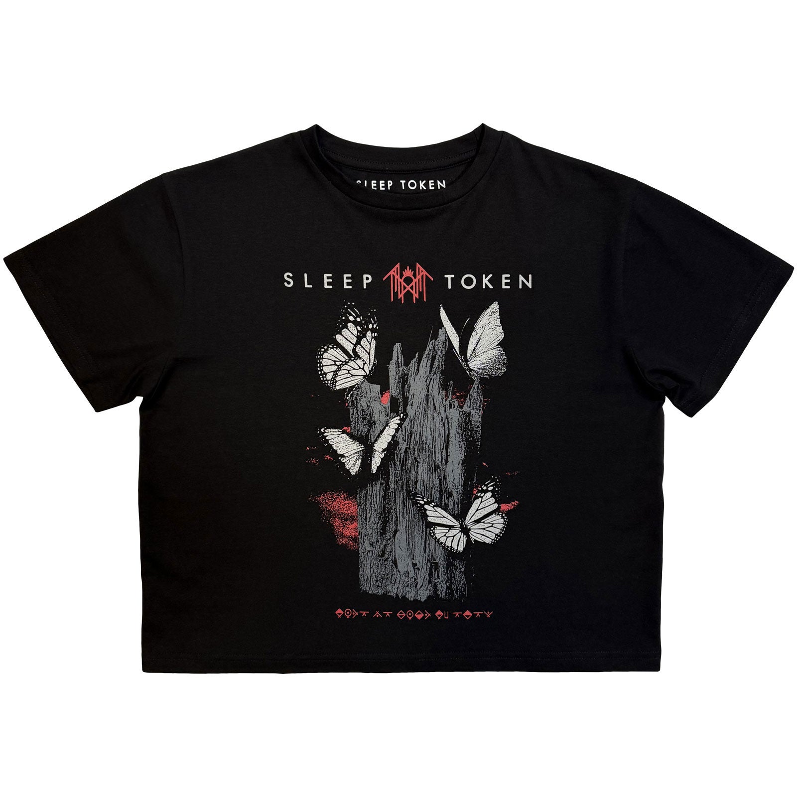 Sleep Token Butterflies Crop Top Girls Jr Front