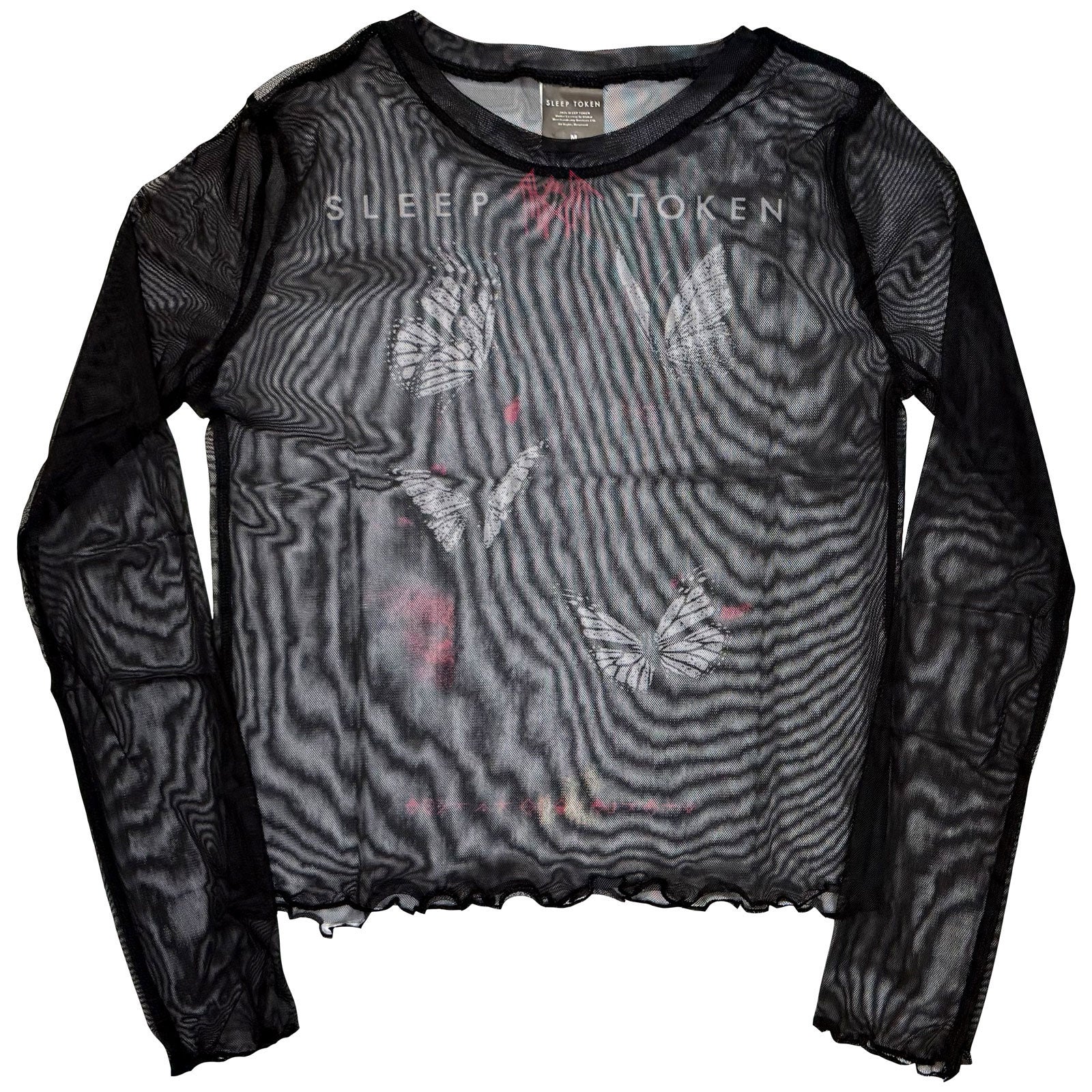 Butterflies Mesh Crop Top Girls Jr