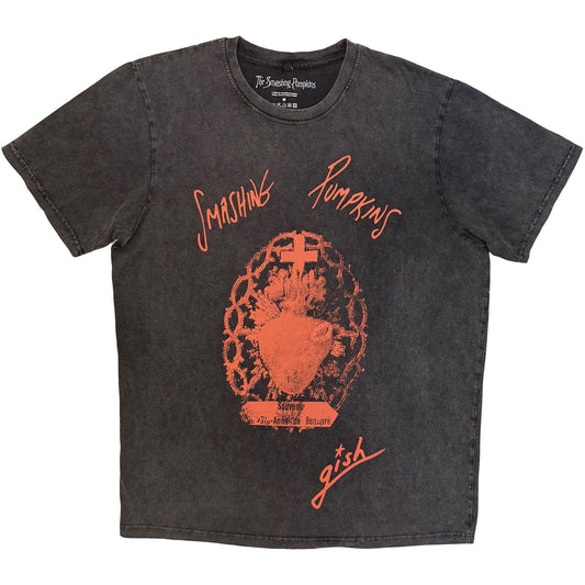 Smashing Pumpkins Sacred Heart Dip Dye & Wash T-shirt Front