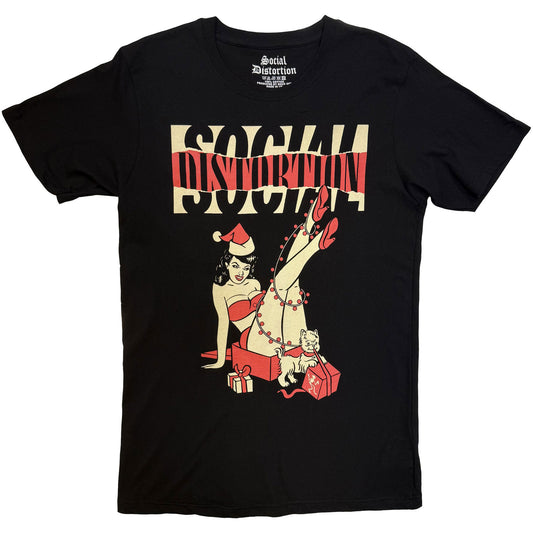 Social Distortion Pin Up Holiday T-shirt Front