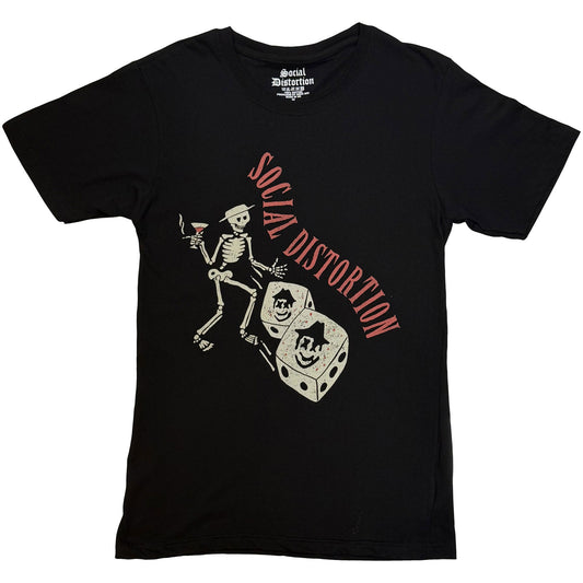 Social Distortion Skully Dice Vintage T-shirt Front