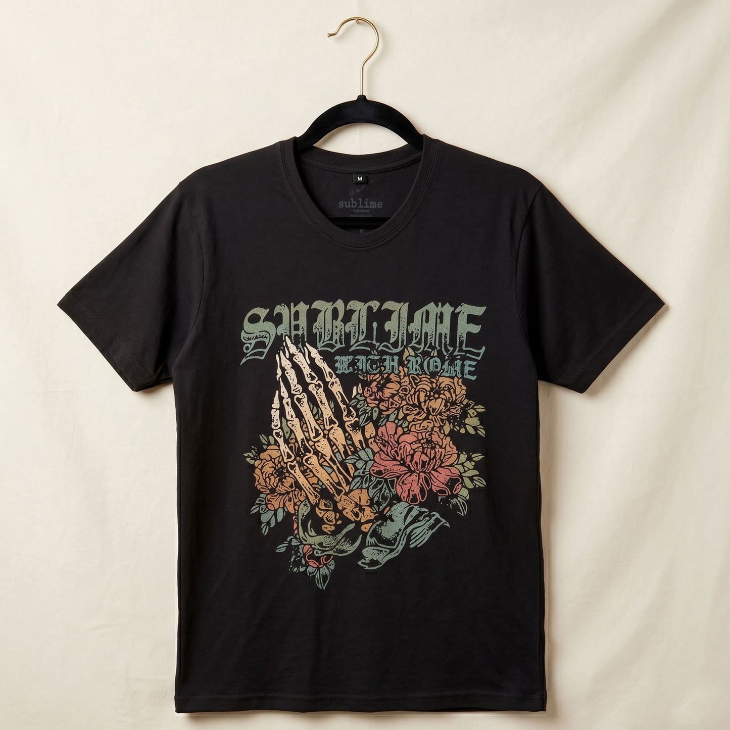 Sublime Praying Hands Carbon T-shirt Back