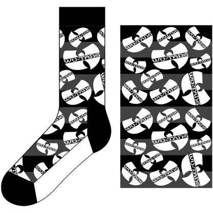 Wu Tang Clan Logos Monochrome Socks