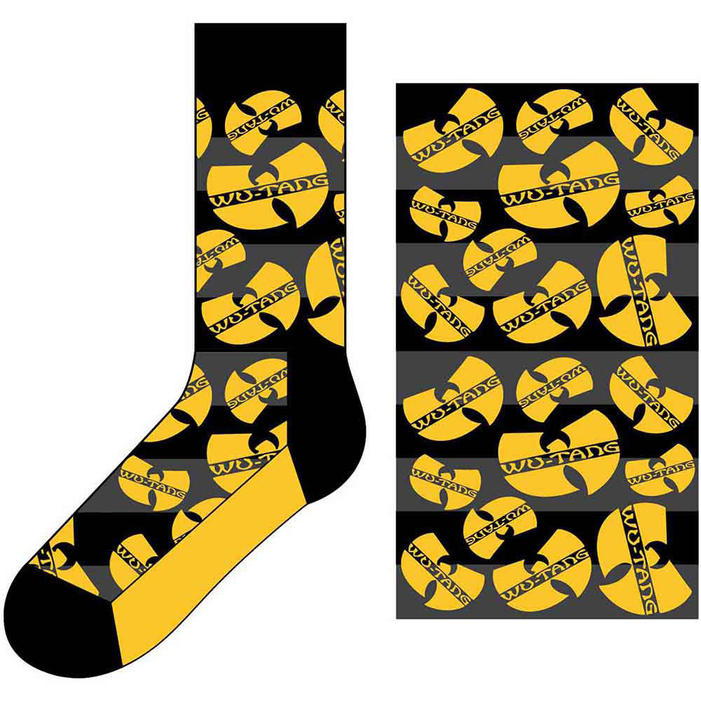 Wu Tang Clan Logos Yellow Socks