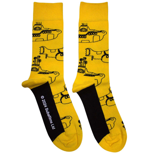 Beatles Sub Outline Repeat Socks Front