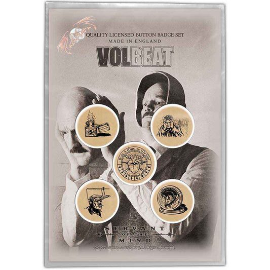 Volbeat Servant Of The Mind Pewter Pin Badge Front