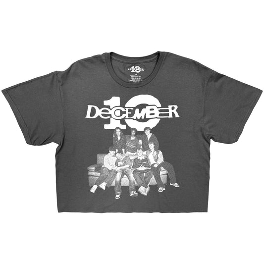 December 10. Group White Logo Crop Top Girls Jr Front