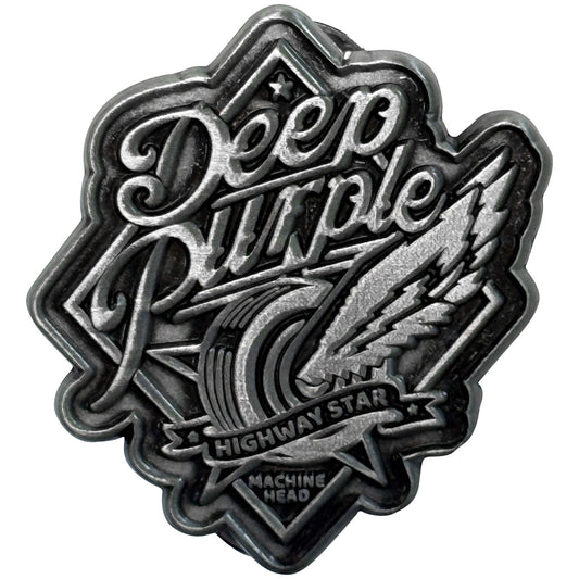 Deep Purple Highway Star Pewter Pin Badge Front