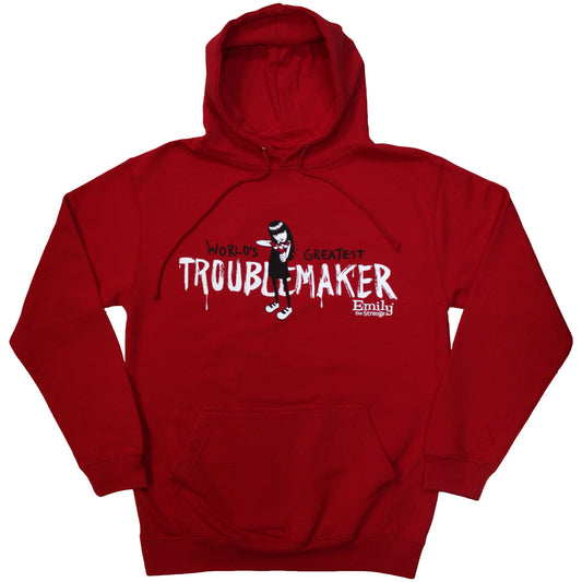 Emily The Strange Troublemaker Hooded Sweatshirt Front