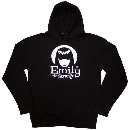 Emily The Strange Halo Logo Hooded Sweatshirt Front