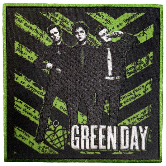 Green Day Green Grenade Woven Patch Front