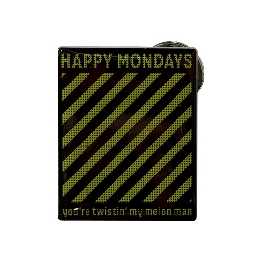 Happy Mondays Twistin' My Melon Pewter Pin Badge Front