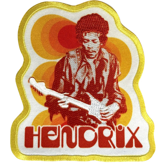 Jimi Hendrix Jimi & Guitar Woven Patch Front