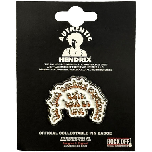 Jimi Hendrix Axis Pewter Pin Badge Front