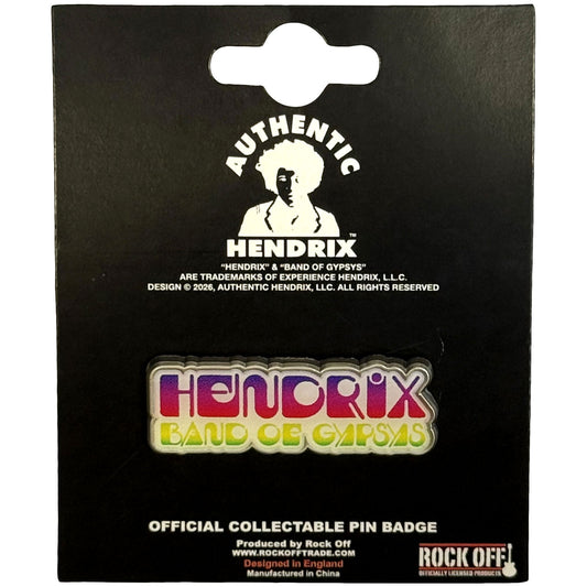 Jimi Hendrix Band Of Gypsys Pewter Pin Badge Front