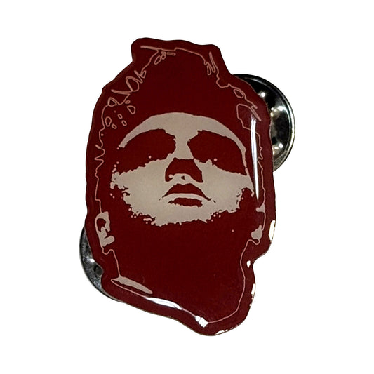 Morrissey Portrait Pewter Pin Badge Front