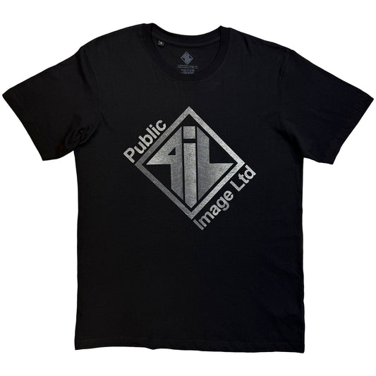 Public Image Ltd Brushed Steel Logo & Text T-shirt Front