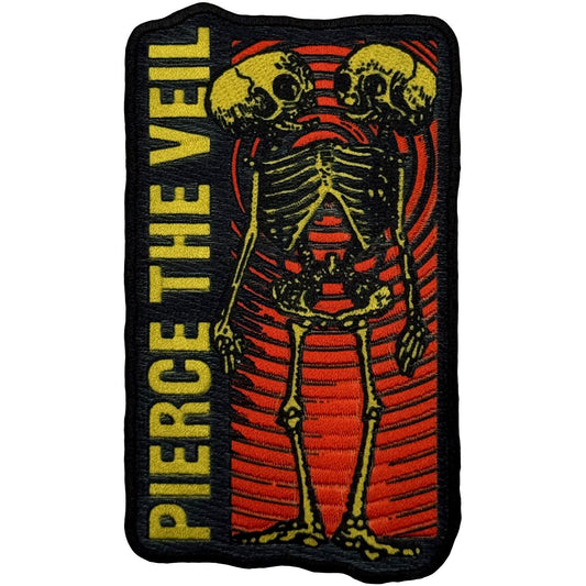 Pierce The Veil Wavy Skeleton Woven Patch Front