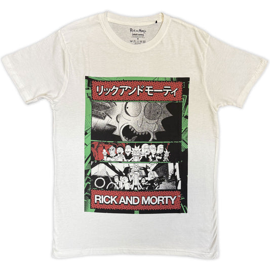 Rick And Morty Japan Comic T-shirt Front