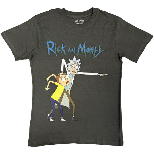 Rick And Morty Grab And Point T-shirt Front