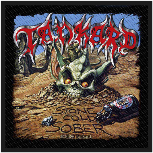 Tankard Stone Cold Sober Woven Patch Front