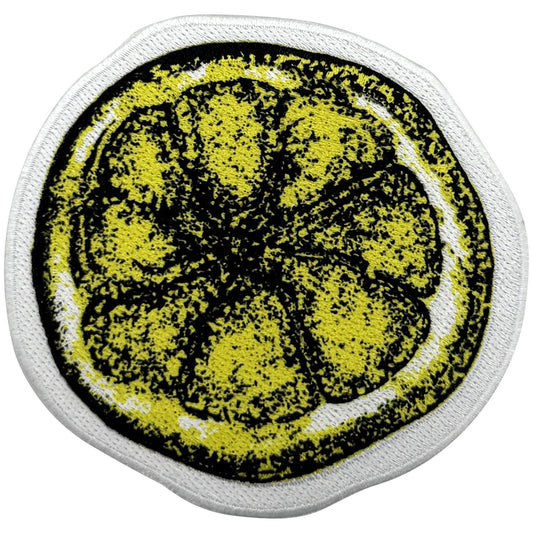 Stone Roses Lemon Woven Patch Front