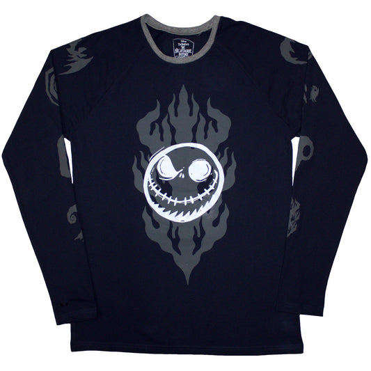 Nightmare Before Christmas Flaming Jack Long Sleeve Front
