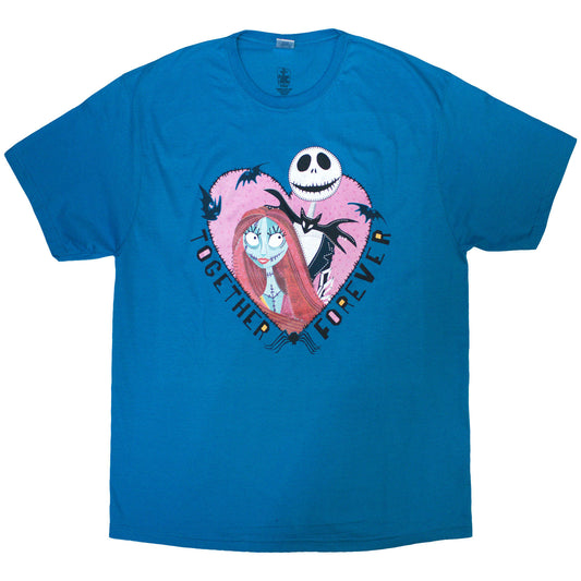 Nightmare Before Christmas Jack & Sally Together Forever T-shirt Front