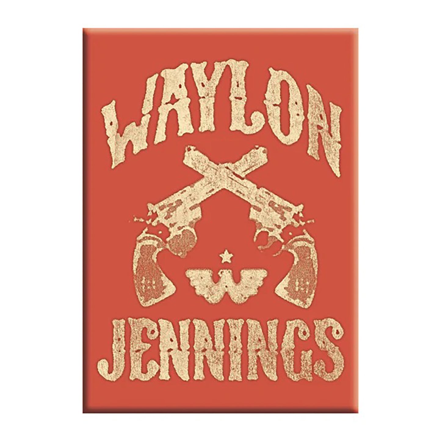 Waylon Jennings Wanted Magnet Front
