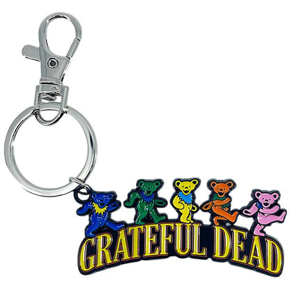Grateful Dead Dancing Bears Logo Metal Key Chain Back