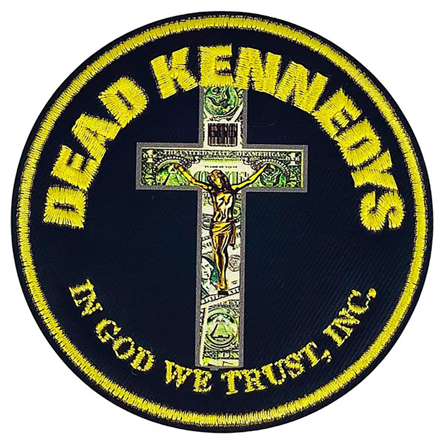 Dead Kennedys Money Cross Embroidered Patch Front