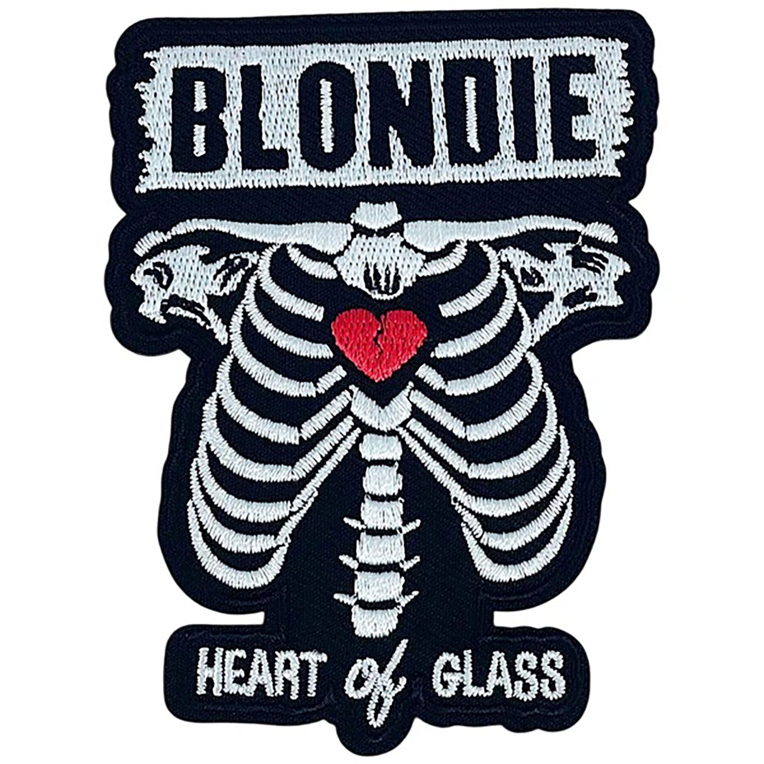 Blondie Heart of Glass Embroidered Patch Front