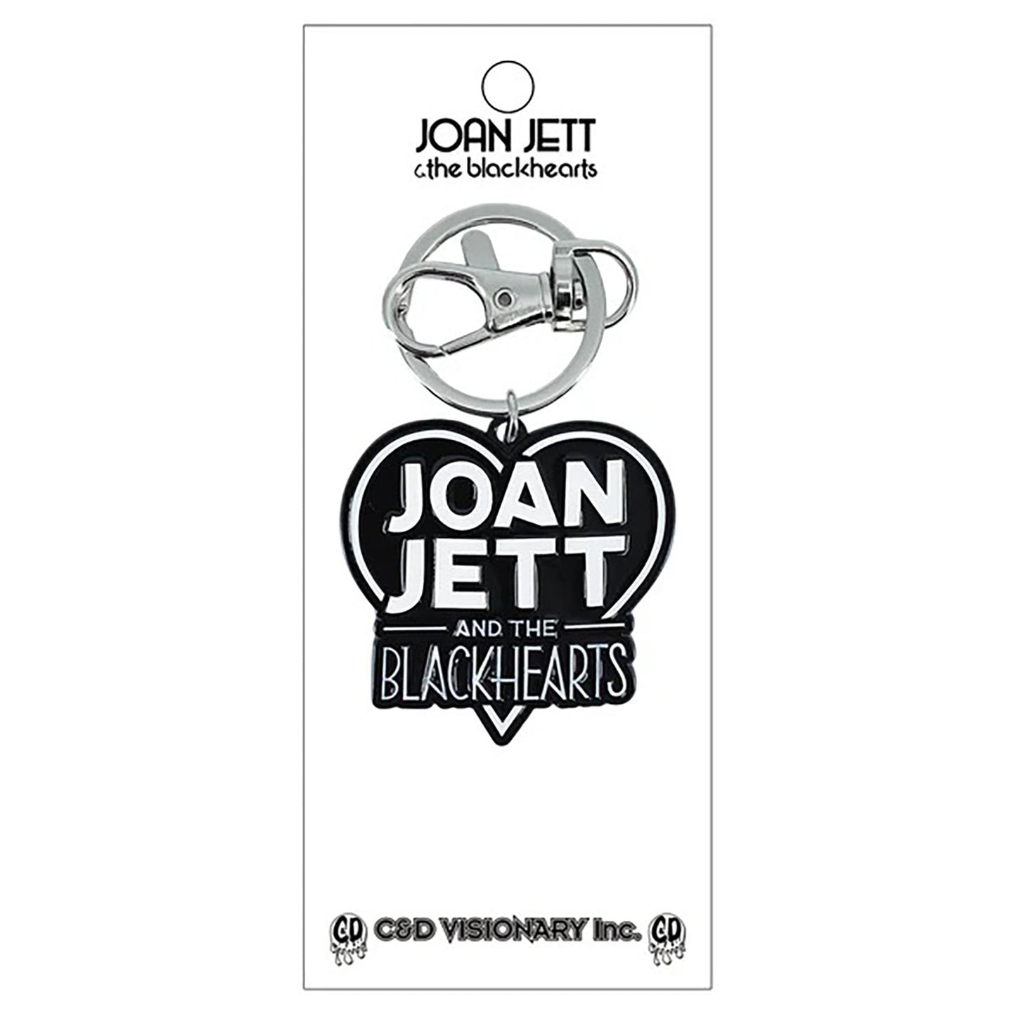 Joan Jett & the Blackhearts Heart Logo Metal Key Chain Front
