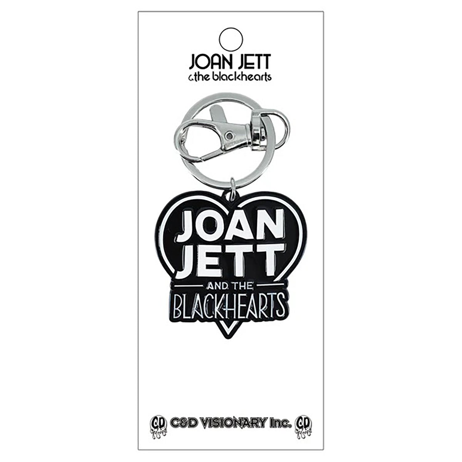 Joan Jett & the Blackhearts Heart Logo Metal Key Chain Front