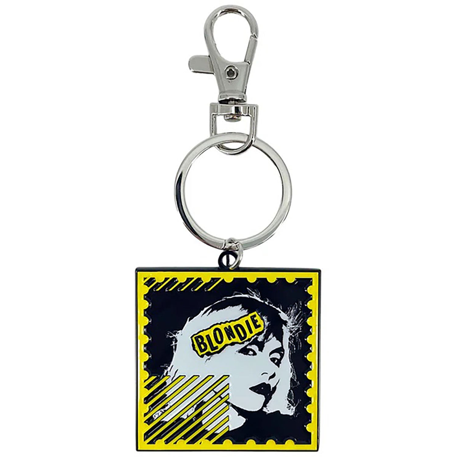 Blondie Stamp Logo Metal Key Chain Back