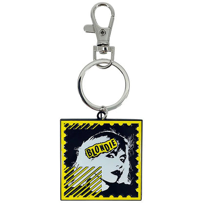 Blondie Stamp Logo Metal Key Chain Back