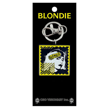 Blondie Stamp Logo Metal Key Chain Front