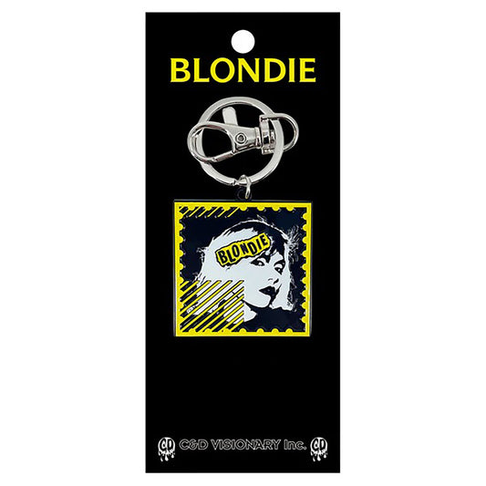 Blondie Stamp Logo Metal Key Chain Front