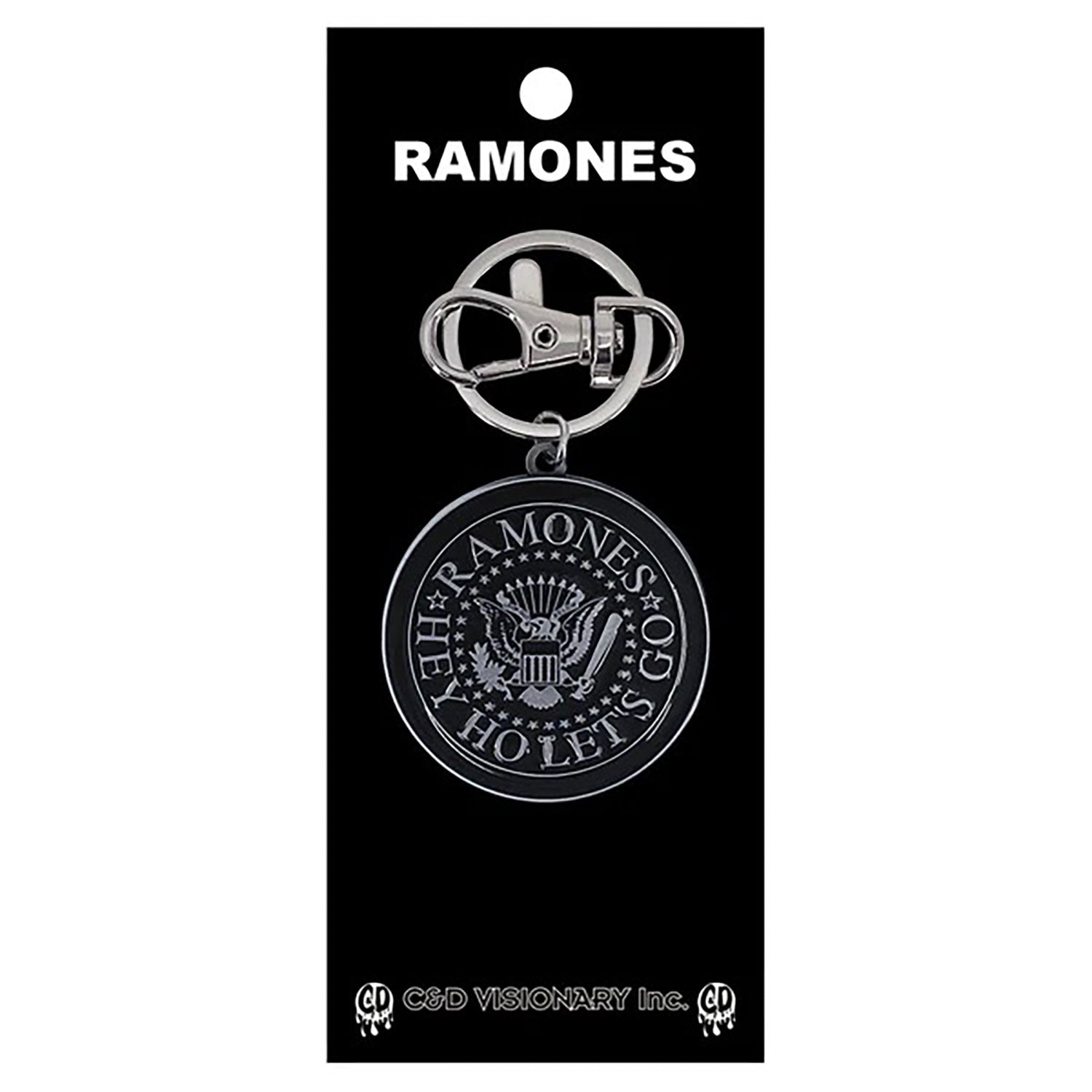 Ramones Hey! Ho! Metal Key Chain Front