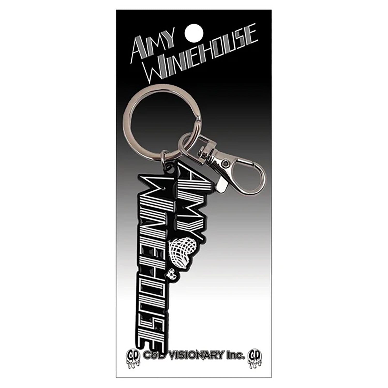 Amy Winehouse Logo Metal Key Chain Front
