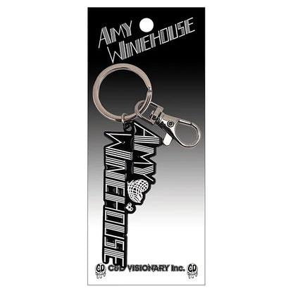 Amy Winehouse Logo Metal Key Chain Front